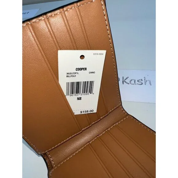 Michael Kors backpack mens cooper logo stripe bag & wallet bundle set chino